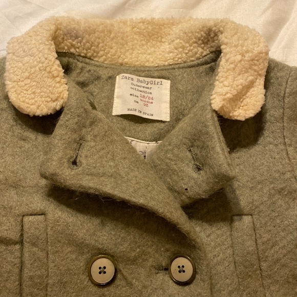 Zara Baby Olive Peacoat Size 18-24mths - Picture 5 of 6